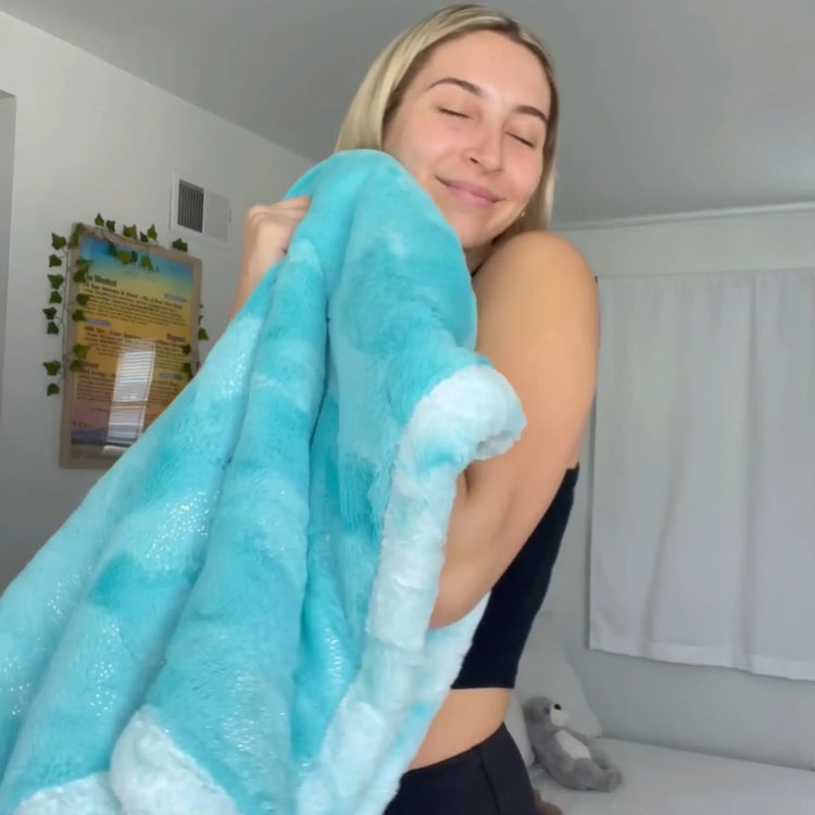 Aqua Blue Dazzle Blanket